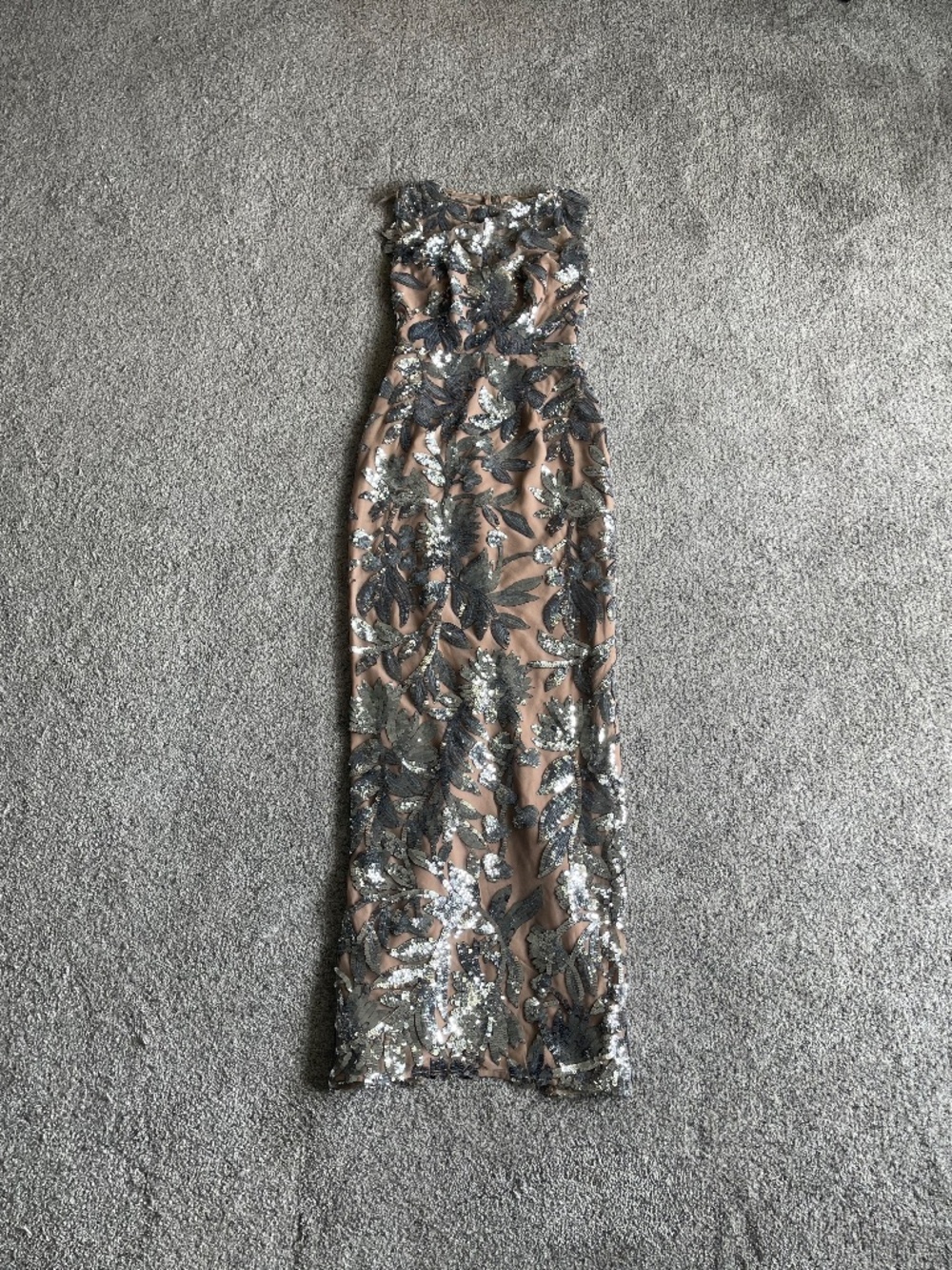 Bronx And Banco Violet Dark Silver Maxi Dress Size XS US2 NWOT - Picture 3 of 8